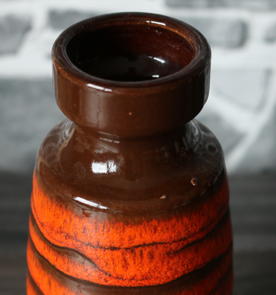 Scheurich Vase / 210-18 / 1970er Jahre / WGP West German Pottery / Keramik Lava Glace Design